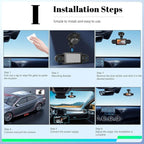 360 Degree View 4 Channel Dash Cam for Cars,Dash Cam Car Camera Front and Rear Inside Left Right for Cars,3 inch Dashcams with Night Vision,Loop Recording,G-Sensor,24H Parking Mode Monitor