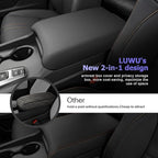 LUWU Center Console Cover Hidden Storage Box Compatible with 2026 Passport & 2023-2026 Pilot/Ridgeline Accessories Silicon Material Armrest Cover Center Console Hidden Organizer Box (2 in 1 Design)