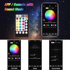 CHINLY Starlight Headliner kit 550pcs 9.8ft 0.03in starlights RGBW Fiber Optic Lights,APP+Remote Control Star Headliner kit, car Star Lights for car Ceiling Theater
