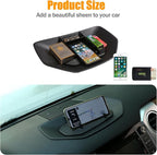 LLKUANG Black ABS Car Center Console Dash Table Storage Tray Fit for Toyota Tundra 2014-2021 Instrument Organizer Phone Holder Cradle Accessories (Without Mobile Phone Holder)