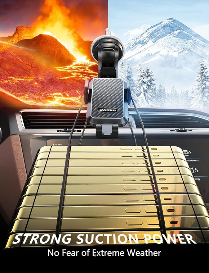 JOYMASS Wireless Car Charger, Phone Holders for Your Car, 15W Auto Clamping Phone Mount Car Accessories for iPhone 16 15 14 13 12 Mini Pro Max 11 XR XS, Samsung Galaxy S24 Ultra S23 S22+ Note 20, etc