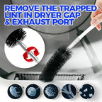 Holikme 30 Feet Dryer Vent Cleaner Kit,Flexible Lint Brush with Drill Attachment, Extends Up to 30 Feet for Easy Cleaning, Synthetic Brush Head, Use with or Without a Power Drill, Grey