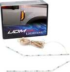 iJDMTOY Amber Yellow LED Background Illumination Kit Compatible with 2017-2021 Ford F250 F350 F450 Super Duty Side Fender Chrome Emblem