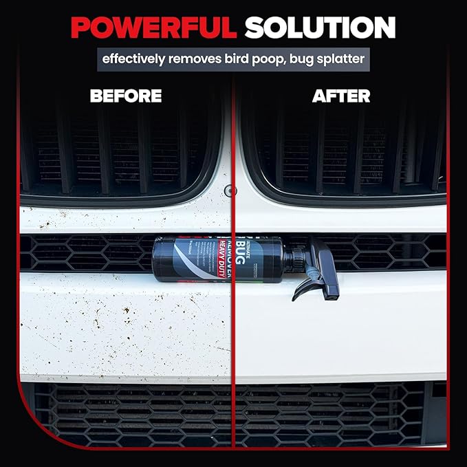 Carfidant Bug Remover Heavy Duty with Trim & Plastic Restorer - Car Exterior Cleaner