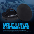 6" Car Detailing Clay Pad, Clay Bar Pad Disc for Auto Detailing, 1Pc Magic Clay Pad and 1Pc Hand Strap Applicator (6 Inch, Black)