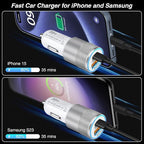 Car Charger, 2 Pack 38W Dual-Port USB-C & USB-A Cigarette Lighter Adapter USBC Car Charger Fast Charging for iPhone16e 16 15 14 13, Samsung S25 S24 S23, Pixel Cargador para Carro Phone Plug