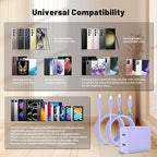 45W Dual Port Super Fast Charger with Long USB C to C Cable 10ft,Type C Wall Charger Block and Android Phone Charging Cord for Samsung Galaxy S26 Plus/S25 Ultra/S25+/S24+/S23+/S22+/S21/S20/Note 20/10+