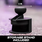 VIKING Tire Shine Applicator Brush, Automotive Tire Dressing Applicator Brush, Storage Stand Included for Detailing and Car Wash Kit, Black, 2.3 Inch Diameter
