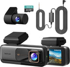 BOTSLAB 4k Dash Cam Front and Rear, 24/7 Parking Monitor with Hardwired Kit, 170° Ultra Wide Dashcam, ADAS, IMX415 Sensor, Night Vision, WDR, Loop Recording, 5G/2.4G WiFi & GPS, Free 64GB Card