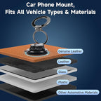 Magnetic Car Phone Holder, 360° Adjustable Suction Cup Universal Phone Mount, Multi-Scene for Car Office Gym Home, Compatible with iPhone 17/16 Pro Max & Other Magnetic Phones (Black)