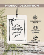 Coquette Black Bow Cherry Cologne Car Air Freshener 4 Pcs, Retro Preppy Cherry Poker Ticket Hanging Air Freshener for Cars Bathroom Dorm Books Decor, Vintage Accessories Gifts for Women Girls