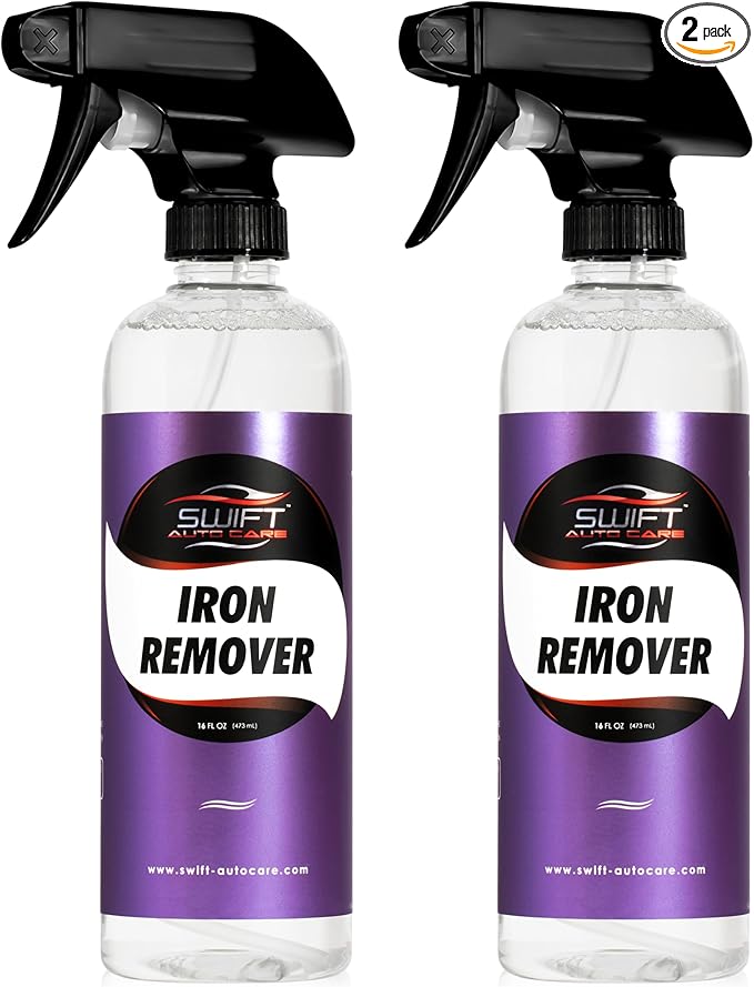 Swift Iron Remover & Wheel Cleaner (2-Pack) – Remove Brake Dust, Iron Oxide & Stuck-On Dirt & Debris from Paint & Wheels | Formula for Decon Car Wash | Preps Paint for Wax Coatings