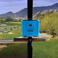 Desert Fox Golf Phone Caddy + Cigar Holder – Adjustable Golf Cart Phone Mount with Secure Cigar Clip – Hands-Free GPS & Golf App Access – Fits All Phones & Cigars (Blue)