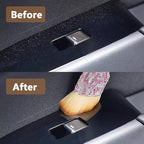 Car Interior Brush Blingbling Car Accessories for Women,2Pack Dust Sweeping Soft Brush with Rhinestone Handle,Detailing Brush Cleaner for Air Conditioner Vents, Computer Keyboard, etc (Pink 2PCS)