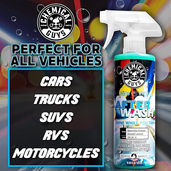Chemical Guys CWS207A Car Wash, Dry & Shine Bundle - Extreme Bodywash & Wax Foaming Car Wash Soap, 128 oz (1 Gal) + After Wash Gloss Boosting Drying Aid (16 oz) (2 Items) Works on Cars, Trucks, SUVs