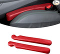 2Pack Leather Seat Gap Filler, Fill The Gap Between Seat and Console, Car Crevice Catcher Blocker Stop Things from Dropping, Universal Gap Stopper Crack Plug for Car SUV Truck (Red)