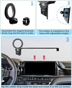 Car Phone Holder for Toyota Camry 2025 2026 Accessories Apply to 12.3 Inch Touch Screen Fixed Clip MagSafe Cell Phone Mount Hands-Free 360° Rotation