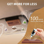 AirPurelle Car Air Freshener with Metal Clip Wood Air Freshener, 100+ Days Long Lasting Woody Citrus Scent, Includes 2x 10ML Refills, 0.68 FL OZ, Made in USA, Car Auto Accessories