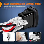 Nilight Turn Signal Switch Blue 4Pin ON-Off-ON Laser Etched SPDT Toggle Rocker Switches 12V 20A 24V 10A Jumper Wires for Cars RVs Campers Trailers