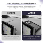 LUWU 2025 RAV 4 Dashboard Storage Tray Compatible with 2019-2022 2023 2024 2025 Toyota RAV 4 Center Console Display Box Hidden Tray Behind Screen 2025 RAV 4 Accessories