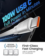 CAFELE 100W Multi Charging Cable, 6-in-1 Retractable USB C/A Cable, 5A Fast Charger Cord for Multiple Devices with Type C/L/Micro Ports for Phone 17 16 15 14 Pro Max, S24/S23, MBook, Pad (4.3ft) White