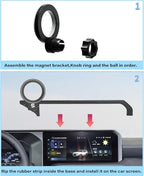 Car Phone Holder for 2024 2025 2026 Toyota Land Cruiser LC250 Accessories Apply to 8/12.3 Inch Touch Screen Fixed Clip Magnetic Cell Phone Mount Hands-Free 360 Degree Rotation