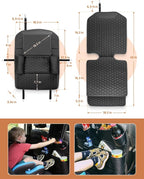 Owleys Set Seat Back Organizer & Car Seat Protector Hexy Waterproof & Non-Slip Protector for Child Car Cushion for Leather and Fabric Seats (Black Set 1)