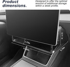 Hidden Under Screen Storage Box for Tesla Model Y(2025-2026) & Model 3 (2024-2026) – Openable Center Console Organizer with Anti-Slip Pad, Tesla Accessories