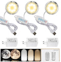 3PCS LED Lamp Kit 001 for Bambu Lab H2S/P2S/P1P/A1 Makerworld 3D Prints | 5V USB Powered, 3000K Warm White, Power-Off Color Storage, Adjustable Brightness & Color, with UL 5V1A USB Charger