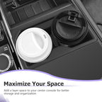 LUWU 2025 Tundra Center Console Cup Holder Compatible with 2022 2023 2024 2025 Toyota Tundra Interior Accessories Center Console TPE Cup Holder Insert Tundra 2025 Accessories
