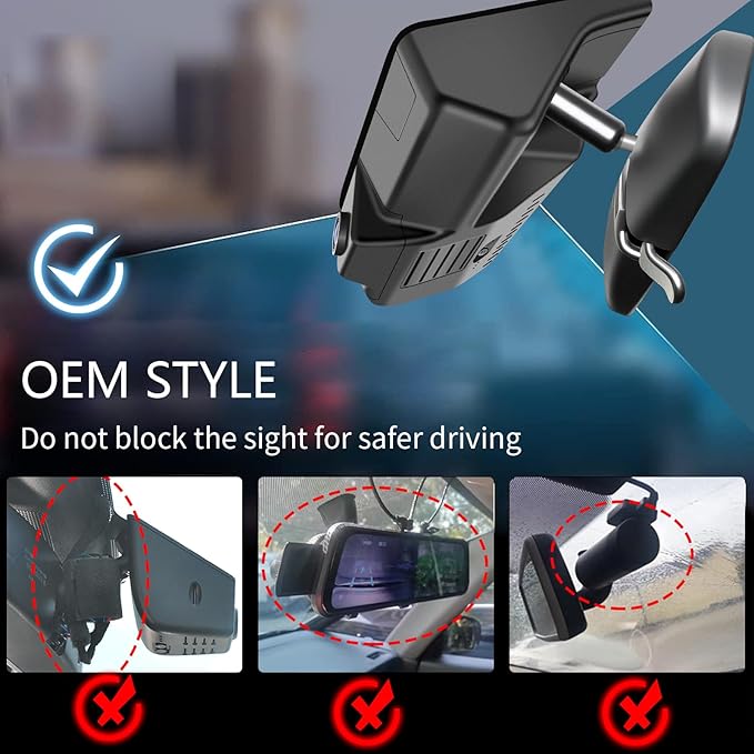 Mangoal 4K Dash Cam for Honda Pilot 2016-2022 Gen 3 YF5/6, Passport 2019-2025 Gen3 YF7/8, Ridgeline 2017-2026 Gen2 YK2/3(Model A), Integrated OEM Look, UHD 2160P Video, WiFi & App, GPS, 64GB Card