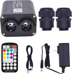 Twinkle 20W Dual Port Colour Blocking Bluetooth APP Control Music Sync Fiber Optic Light Source RGBW Light Box Engine Diver for Car Starlight Headliner Home Indoor Star Ceiling Decoration