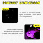 Car LED Strip Light, 48 LEDs RGB Neon Interior Atmosphere Lights, 12V Under Dash Ambient Night Light, Cigarette Lighter Auto Interior Decorative Lamp, Car Accessories (Pink Purple)