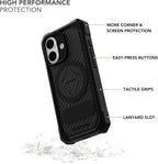 Rokform Rugged Case Compatible with iPhone 17, Magnetic Cover (Black)