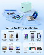 45W iPhone 16 15 Pro Max Charger Fast Charging 6FT/10 FT/10FT, Super Fast USB C Charger Block with Extra Long Type C Charging Cable, PD Quick Adapter 3.0 for iPhone 16 15/16e 15Pro/16 15 Plus-Green