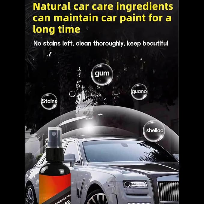 Tree Sap Cleaner – Automotive Adhesive Remover, & Tar Spray | Fast-Acting 100 ml Car Exterior Cleaner for Bird Droppings, Decals, Bumper Sticker on Vehicle Paint (Citrus Formula)