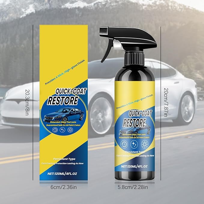 2Pcs Nano Quick Coat Restore Coating Spray,2026 New Advanced Automobile Quick-Acting Coating Agent,Quick Effect CoatingAgent Spray with Waterless Wash Polish & Paint Protection Long-Lasting Car
