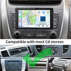 CD Slot Mount for Carplay Screen 17mm Ball Adapter with 4-Button Lock Compatible with 7-10.26 Inch Portable Car Play Baby Camera Monitors Cell Phone Replacement Cd Mount