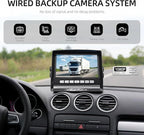 7'' Wired Backup Camera System with DVR Recording, 1080P HD Monitor & IP69 Waterproof RV Rear View Camera, Loop Recording, Split Screen, 12V-24V