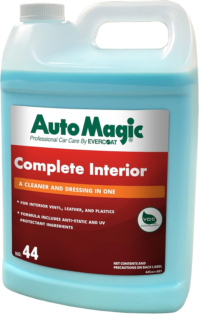 Auto Magic Complete Interior VOC Compliant Water-Based Silicone Cleaner Dressing for Plastic, Vinyl, Rubber, Leather, Dashboards with UV Protection and Anti Static