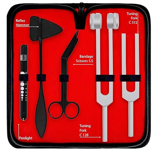 ASA Techmed Nurse Starter Kit - Stethoscope, Blood Pressure Monitor, Tuning Forks, and More - 18 Pieces Total (Teal)