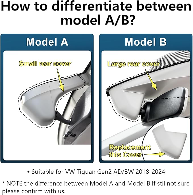 Front 4K & Rear 1080p Dash Cam Custom fit for Volkswagen Tiguan 2018-2024 Gen2 AD/BW (Model B Gray), Integrated OEM Look, UHD 2160P Video, App & WiFi, Loop Recording, Easy to Install, GPS, 128GB Card