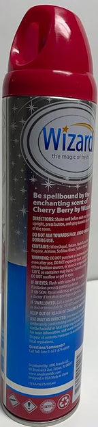 Wizard The Magic of Fresh | Odor Neutralizer & Air Freshener - 10 Oz. Cherry berry (Pack of 4) (Packaging May Vary)