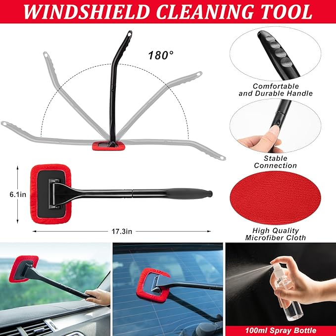 42Pcs Car Wash Cleaning Kit with Foam Gun Sprayer Detailing Brushes Car Vacuum Windshield Cleaning Tool Tire Brush Towels Complete Interior Exterior Detailing Set for Car