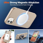 SUPFINE Magnetic for iPhone 11 Phone Case(Compatible with MagSafe)(Military Grade Drop Protection) Slim Translucent Matte Shockproof with Anti-Fingerprint Phone Case,Desert Gold