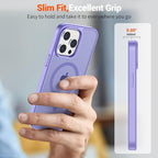SUPFINE Magnetic for iPhone 14 Pro Max Case(Compatible with MagSafe)(Military Grade Drop Protection) Slim Translucent Matte Shockproof with Anti-Fingerprint Phone Case,Purple