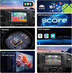 4G LTE QLED Radio for Chevy Silverado GMC Sierra Yukon 2007-2013,Touch Screen 8core Stereo Upgrade,Wireless carplay & Android Auto,Fast Charge,Free Backup Camera