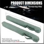 2026 New Car Seat Gap Filler 2 Pack,Leather Seat Gap Filler Strip with Fix Strap to Avoid Items from Falling,Universal Car Seats Gaps Plug Cars Interior Accessories (Grayish Green)