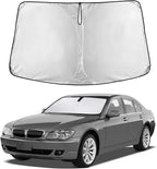 EcoNour Windshield Sunshade Compatible for BMW 7 Series 2001-2006, 2007, 2008, Sun Visor for Front Windshield & Window Sun Shade Cover, UV Heat Blocker & Protector, Car Accessories