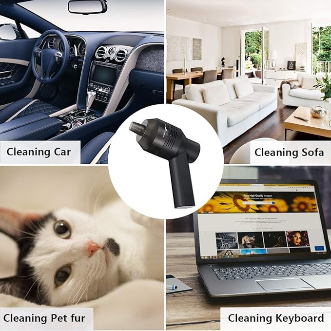 NEW Cordless Mini Vacuum Cleaner,Portable Computer Vacuum for Car Laptop Sewing Machine Keyboard Vac USB Desk Crumbs Hairs Dust Cleaners